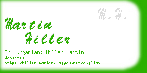 martin hiller business card